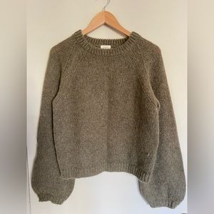 Naïf Montreal green wool bell-sleeved sweater